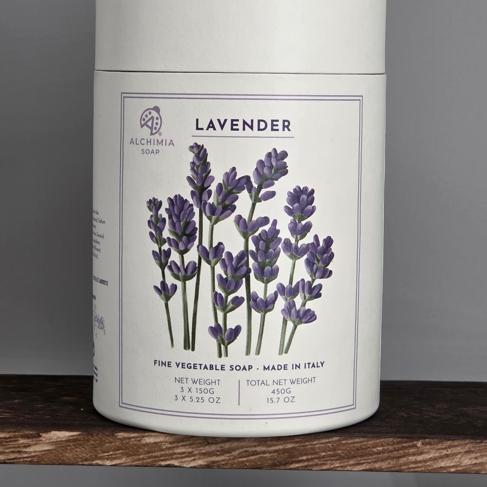 Alchimia Soap Lavender Fine Vegetable Soap Unisex 15.7oz Italy Floral Spa Luxe